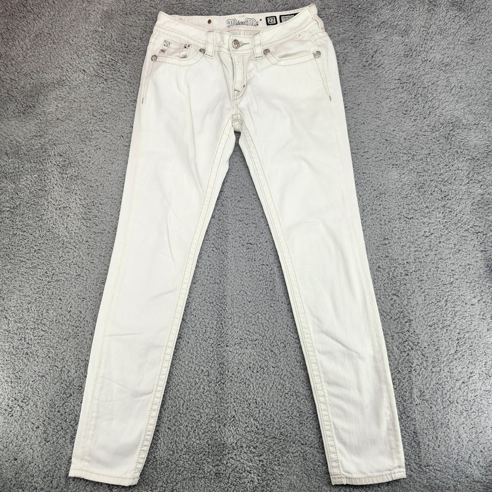 Miss Me Jeans Signature Rise Skinny Womens Size 27 White